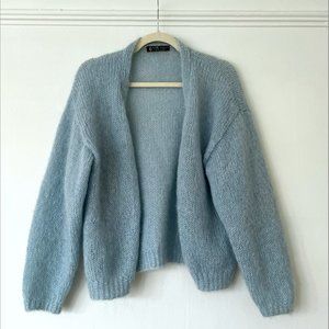 Vintage Mohair Cardigan Baby Blue